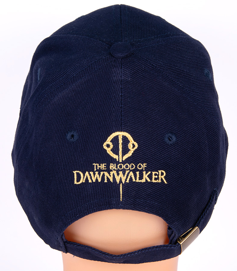 Czapka bejsbolówka z haftami do promocji gry The Blood of Dawnwalker