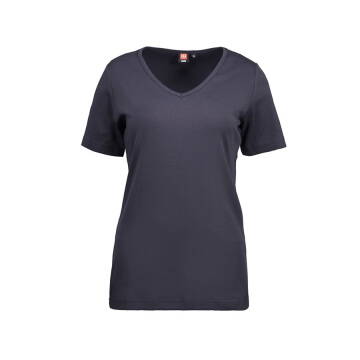 Damska koszulka z interlocku V-Neck — 8