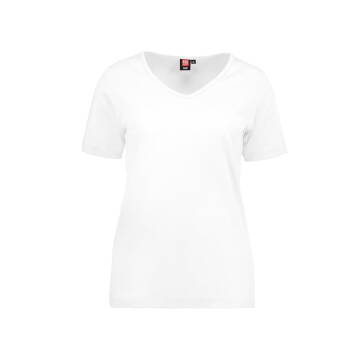 Damska koszulka z interlocku V-Neck — 2