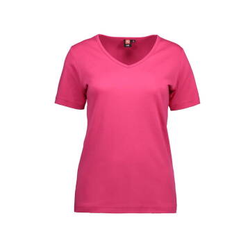 Damska koszulka z interlocku V-Neck — 11