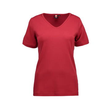 Damska koszulka z interlocku V-Neck — 6