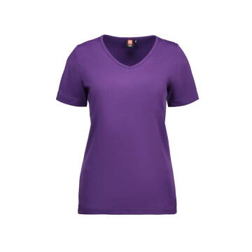 Damska koszulka z interlocku V-Neck — 9