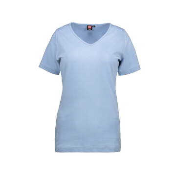 Damska koszulka z interlocku V-Neck — 10