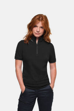 HAKRO Damska koszulka typu Zip-Piqué MIKRALINAR® ECO — 6