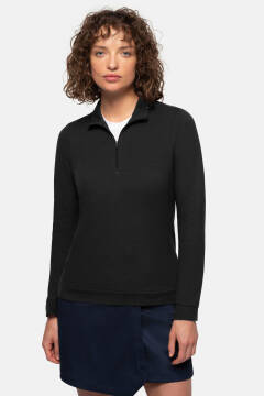 HAKRO Damen Zip-Longsleeve Piqué MIKRALINAR® ECO — 6