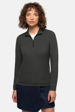 HAKRO Damen Zip-Longsleeve Piqué MIKRALINAR® ECO — 16