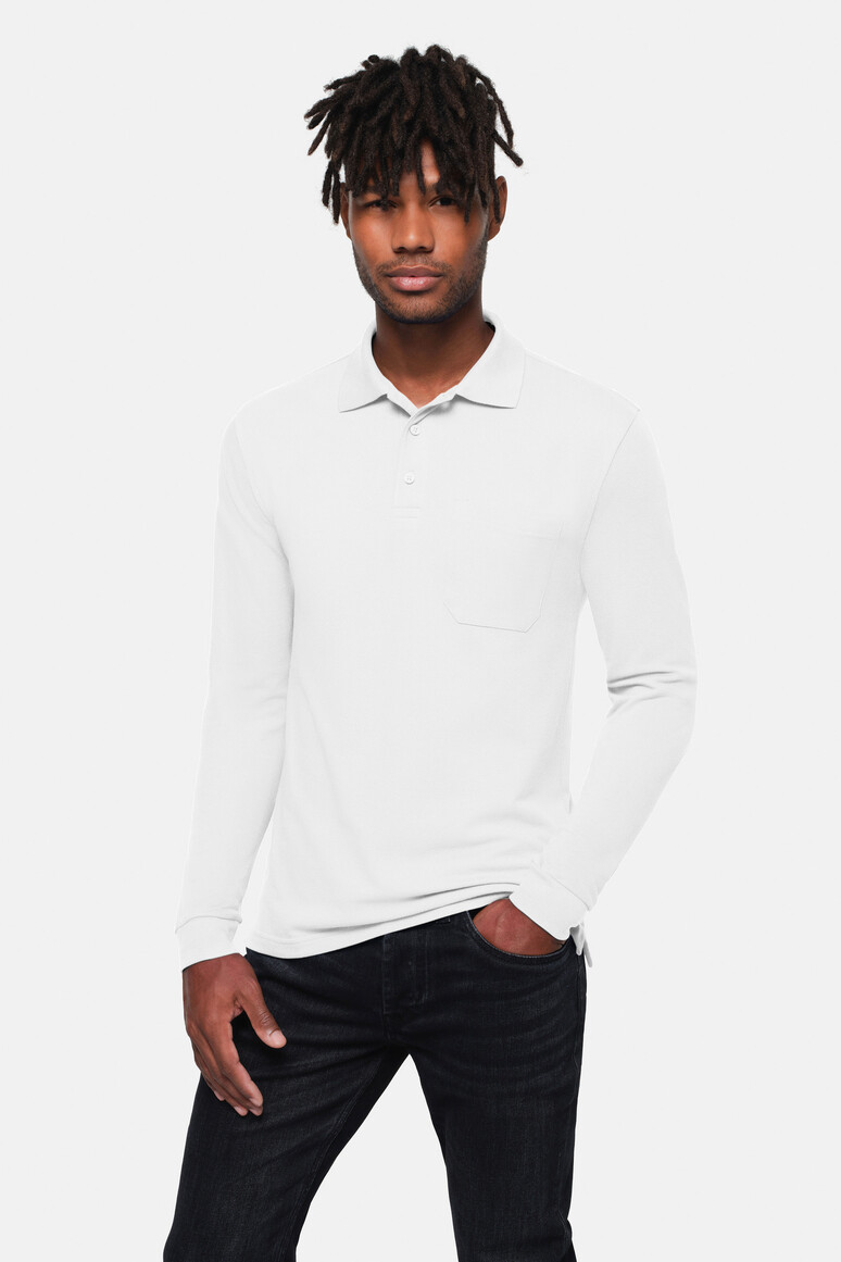 HAKRO Pocket-Longsleeve-Polo MIKRALINAR® ECO